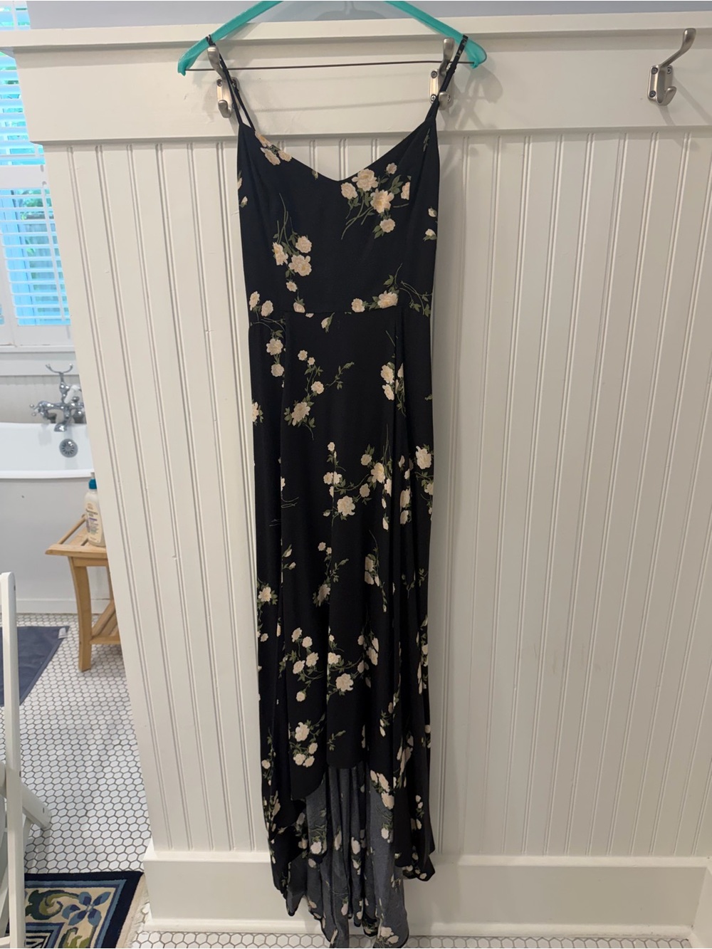 Black floral Reformation dress size 4